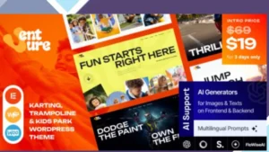 Venture - Karting, Trampoline and Kids Park WordPress Theme