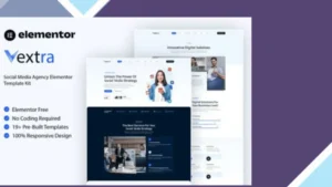 Vextra - Social Media Agency Elementor Template Kit
