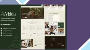 Vidda - Yoga Studio and Fitness Elementor Template Kit
