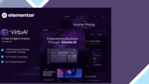 VirtuAI - AI Saas and Digital Company Elementor Template Kit