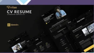 Vitae - CV Resume Elementor Template Kit