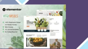 Vitameals - Fruits and Vegetables Store Elementor Template Kit