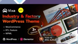 Vixa - Industry and Factory WordPress Theme