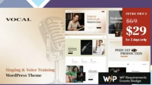 Vocal - Singing and Voice Artist WordPress Theme