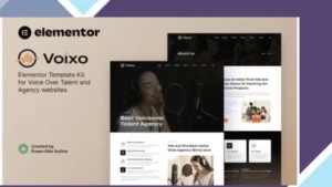 Voixo - Voice Over Talent and Agency Elementor Template Kit
