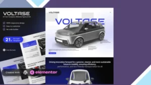 Voltase - EV Car Company Elementor Template Kit