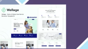 Wellage - Senior and Elderly Care Service Elementor Template Kit