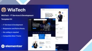 WiaTech - IT Services and Development Elementor Template Kit