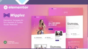 Wigglez - Aerobic and Zumba Studio Elementor Template Kit