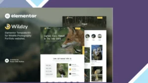 Wildzy - Wildlife Photography Elementor Template Kit