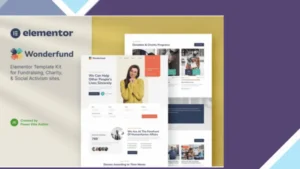 Wonderfund - Fundraising and Charity Elementor Template Kit