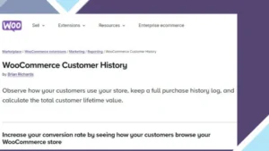WooCommerce Customer History
