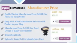 WooCommerce Manufacturer Price