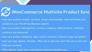 WooCommerce Multisite Product Sync