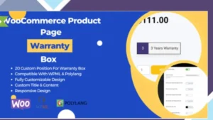 WooCommerce Product Page Warranty Box
