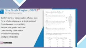 WooCommerce Product Size Guide