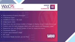 WooCommerce Products Showcase for Elementor