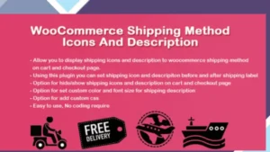 WooCommerce Shipping Icons And Description