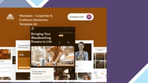 Woodaxe - Carpenter and Craftman Elementor Template Kit