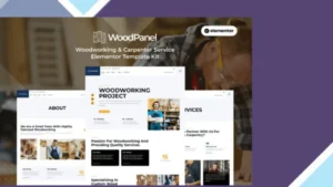 Woodpanel - Woodworking and Carpenter Service Elementor Pro Template Kit