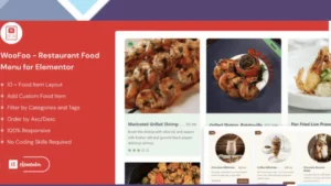 WooFoo - Restaurant Food Menu for Elementor