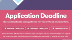 WP Job Manager Application Deadline