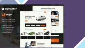 Xarent - Car Rental Elementor Template Kit