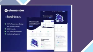 Xtechious - Saas and Digital Tech Company Elementor Template Kit