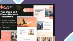 Yoga Delight - Yoga Studio and Fitness Elementor Template Kit