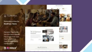 Yummye - Restaurant and Wine Bar WordPress Theme
