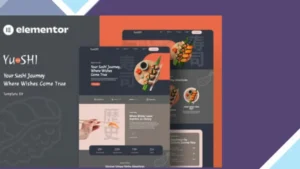 Yushi - Sushi Food Elementor Template Kit