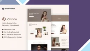 Zavona - Hair and Beauty Salon Elementor Template Kit