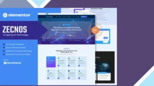 Zecnos - AI Agency and Technology Elementor Template Kit
