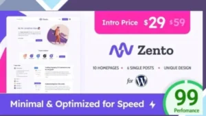 Zento - Modern and Lightweight Blog for WordPress
