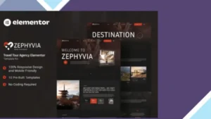 Zephyvia - Travel Tour Agency Elementor Template Kit
