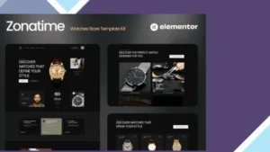 Zonatime - Dark Theme Watch Store Elementor Template Kit