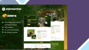 Zoora - Safari and Zoo Elementor Pro Template Kit